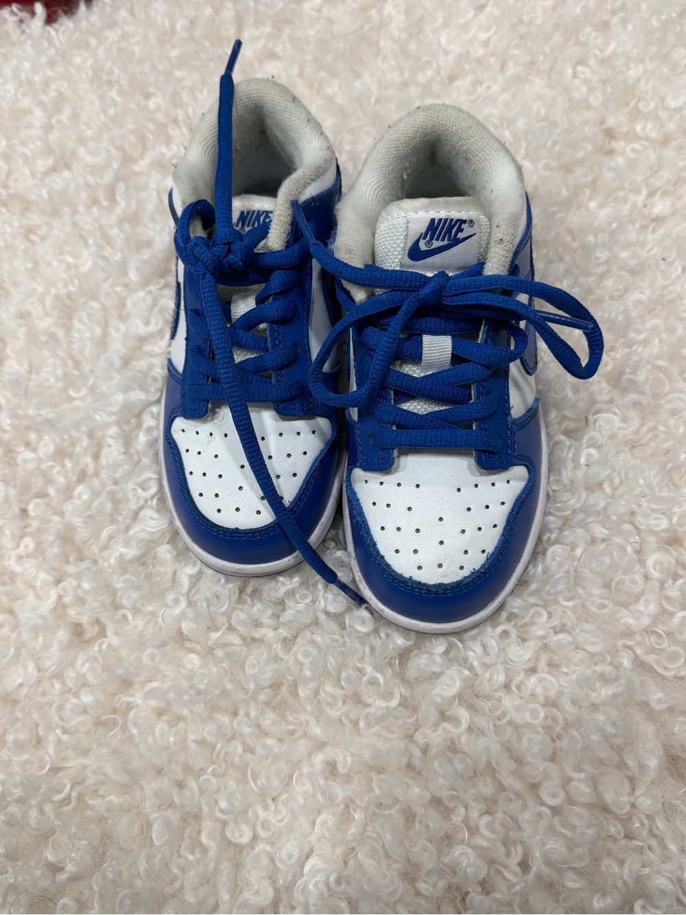 Nike Kids Blue and White Low-Top Sneakers